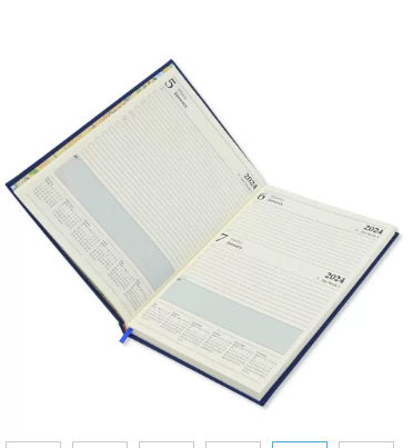 FIS A4 Diary 2024 English (Saturday & Sunday Combined) Blue - FSDI48E24BL
