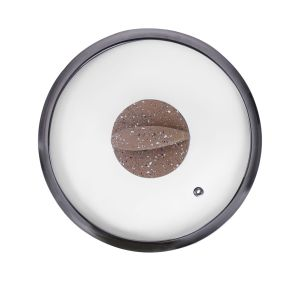 Royalford 32Cm Smart Casserole With Glass Lid - Ceramic - Brown