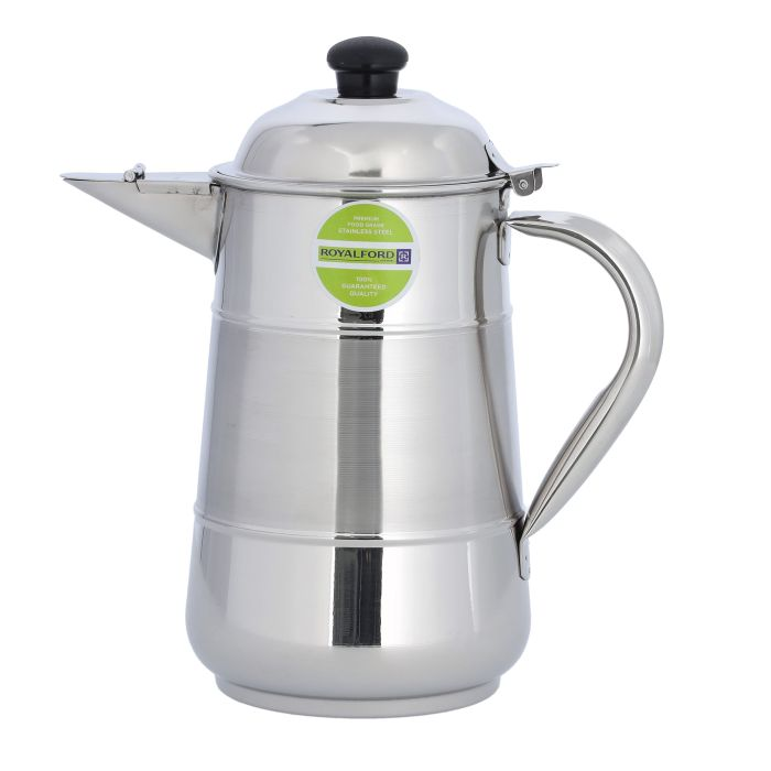 Milk Jug, Stainless Steel Two Toned Body, 2L, RF10157 | Spill Proof Lid & Pouring | Bakelite Knob & Heat Resistant Handle | Perfect Water Camping, Hiking & More, Milk Jug With Handle