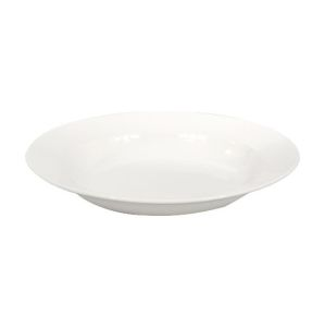 Royalford 10" Round Deep Plate - Ceramic - White
