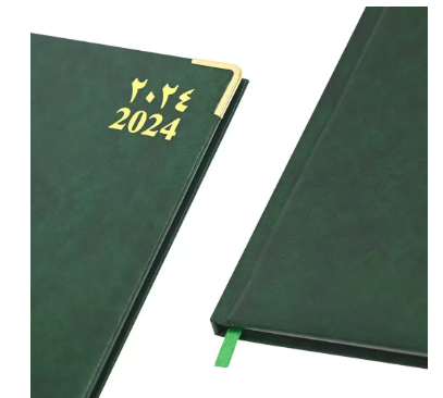 FIS Executive Diary 2024 Green (Arabic/English/French) 1-Week at a glance, FSDI33AE24GR