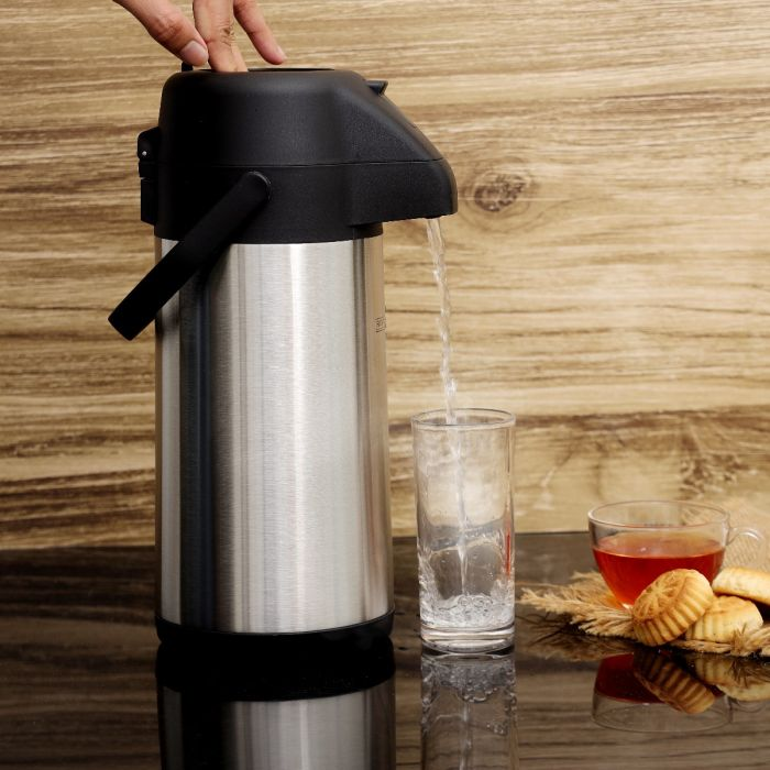 Airpot Flask, Double Wall Vacuum Insulation, 3000ml, RF10531 | Durable Stainless Steel Inner Pot | Portable & Leak-Resistant | Perfect For Camping, Hiking Etc