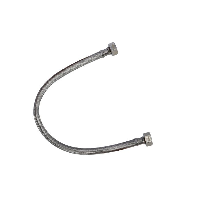 Geepas Stainless Steel Braided Hose 45 Cm - Portable Leak Proof Washing Machine Hose | Durable Material, Anit Rust, Clog | Ideal For Washing Machine, Taps, Basin, Sink & More