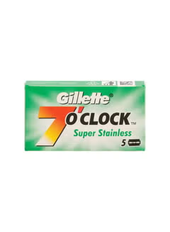 5-Piece 7 O'Clock Super Stainless Razor Blades Silver