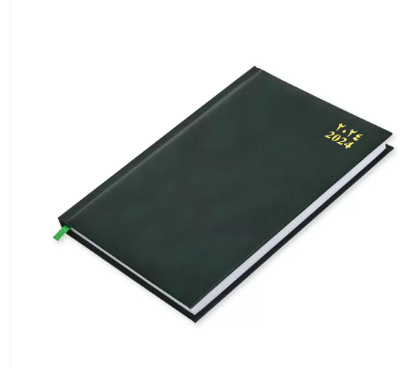 FIS Diary 2024 Arabic/English (Saturday & Sunday Combined) A5 , Green -FSDI92AEN24GR