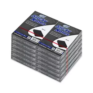 FISSticky Note Pad, 3X2 inches, Pack of 12, Black, 100 Sheets -FSPO32BK