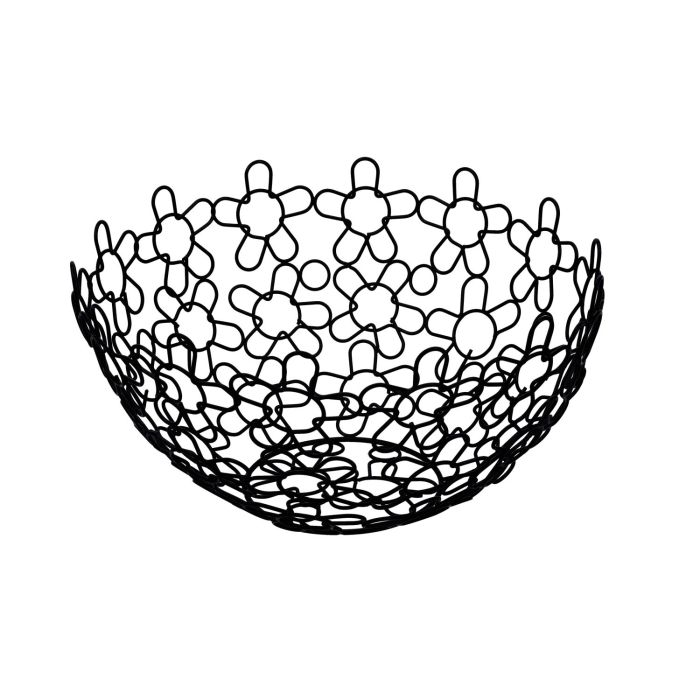 Fruit Basket, Large Iron Fruit Bowl, RF11134 | Ideal For Fruit And Vegetables | Metal Wire Countertop Fruit Holder | Black Modern Home Storage Decor Stand