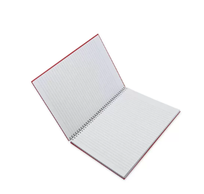 FIS Pack of 5 PP Spiral Hard Cover Note Book A4, Single Line, 100 Sheets, Red -FSNBSA4SLIPPRE