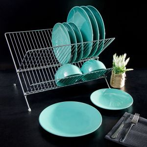 Royalford 16 Pcs Stoneware Dinner Set - Stoneware - Blue - 16 PC SET