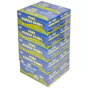 10 Boxes FIS 10 Packet Pure Rubber Bands Yellow - FSRB34