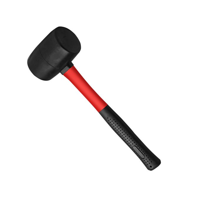 Geepas Rubber Mallet With Fiber Handle 16Oz - Hardwood Shaft Rubber Mallet Double-Face Hammer With Soft/Hard Tips | Ideal For Woodworking, Cabinet And Furniture Making, Auto Body And Metal Fabrication