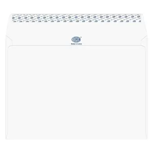 FIS Laid Paper Envelopes Peel & Seal, Pack of 50 Pcs. Moon Beam White Color, C4 (229 x 324 mm), 100 GSM - FSEE1042PMW50