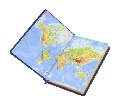 FIS Golden A5 Diary 2024 (Arabic/English) Blue - FSDI19AEG24BL