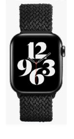 Viva Madrid Crisben Watch Strap Apple Watch 42/44/45mm-Charcoal Black Buckle/Lugs