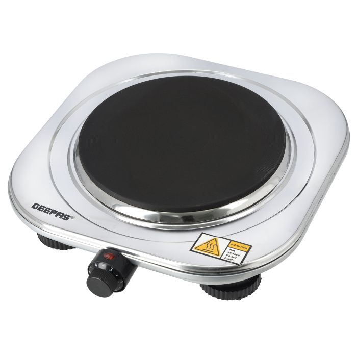 Stainless Steel Single Hot Plate, Indicator Light, GHP32023 | Adjustable Temperature Control | Overheat Protection| Non-Slip Feet | Auto Thermostat | Hot Plate For Kitchen Camping