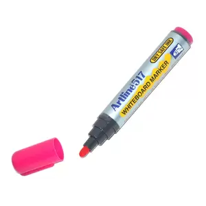 Artline White Board Marker Fine Pack of 12, Dry Safe, Pink, 517 - ARMK517PI