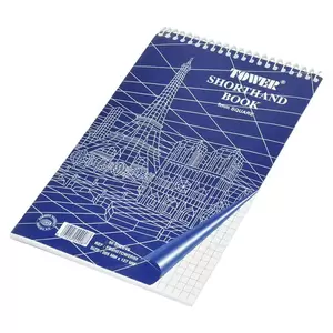 20-Piece FIS Spiral Tower Shorthand Books, 5 mm Square (50 Sheets x 20-Piece) 127x205 mm Size