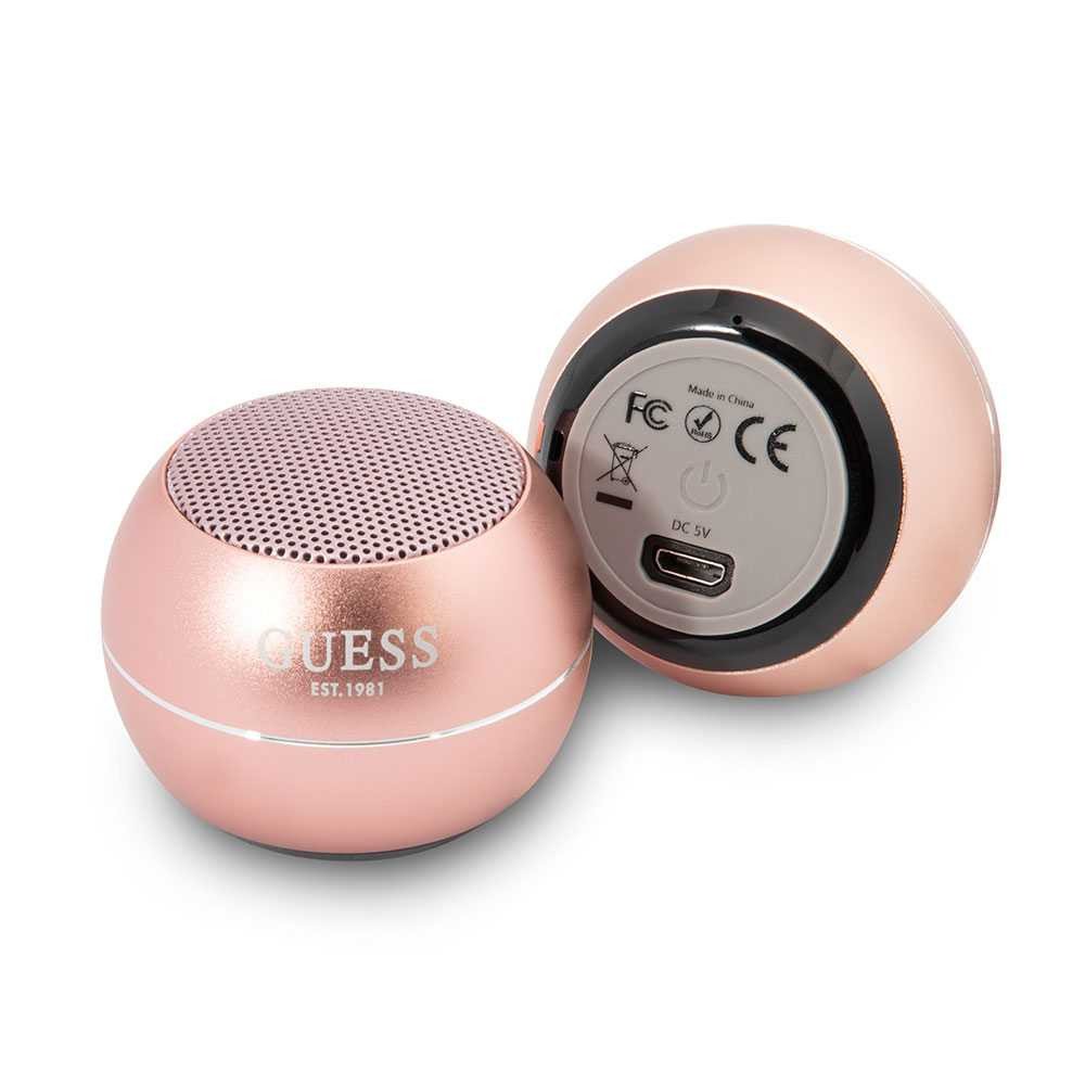 Guess Aluminum Bluetooth Mini Speaker - Pink