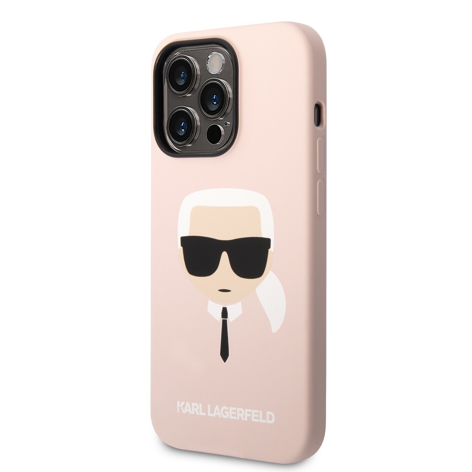 Karl Lagerfeld Magsafe Silicone Karl's Head Hard Case for iPhone 14 Pro (6.1") - Light Pink