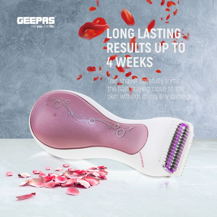 Ladies Washable Beauty Shaver - For Removing Unwanted Hair With Indicator Lights - 2-Year Warranty