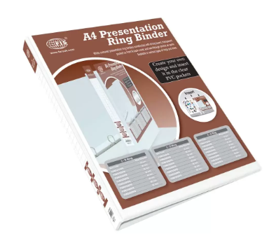 FIS Presentation Binder 2D Ring, A4 Size, 20mm Ring Size, 1.50 Inch Spine Colonne - FSBD220DPB