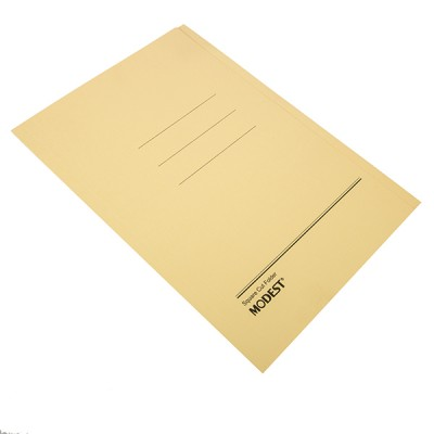 Modest Square Cut Folder F/S Buff with Metal Fastner A4 size