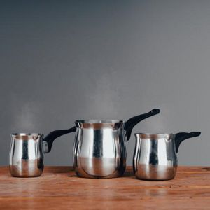 Royalford Coffee Warmer Set - Stainless Steel - Silver - 250 ML, 450 ML, 850 ML