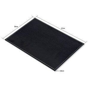FIS MDF Desk Blotter Bonded Leather Cover Material, Size 26X37 cm-Color: Black - FSDKMDF263724BK