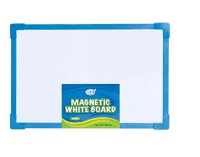 FIS Magnetic White Board with Plastic Frame - FSWBM3525