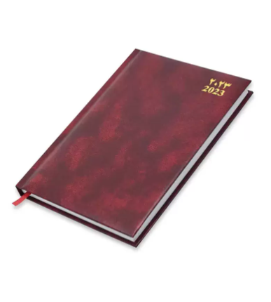 FIS Diary 2023 English (Saturday & Sunday Combined) A5 , Maroon -FSDI92EN23MR