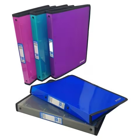 Classeur à Anneaux Maxi Prophila édition Luxe Noir - 4 Anneaux 80 Mm, Capacité ~40 Feuilles, Dimensions 265x310x50 Mm - Pour Documents, Présentation