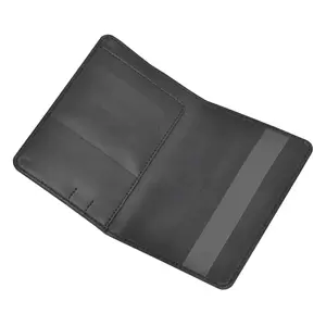 FIS Black Polyurethane For Unisex - Passport Wallet - FSGNBKD6