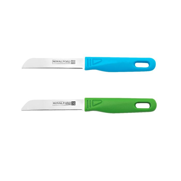 Royalford RF4988 Stainless Steel Fruit Knife Set (12 Pcs) - Stainless Steel Razor Sharp Blades - Ultra Sharp Cooking Knives, Perfect For Carving & Chopping