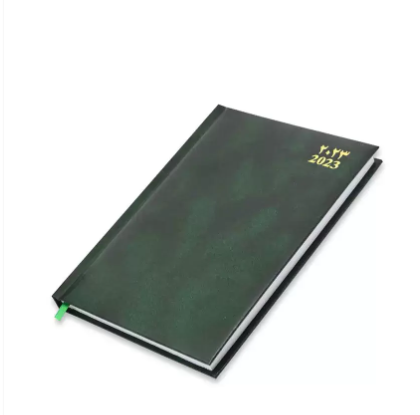 FIS A5 Diary 2023 (Arabic/English) Friday & Saturday Combined,Vinyl Green - FSDI93AE23GR