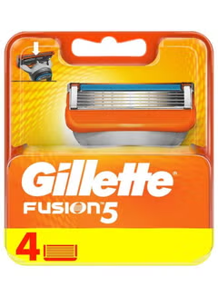 4-Piece, Fusion5, Razor Blades, Orange/Silver