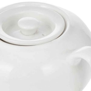 Royalford Magnesia Small Tea Pot With Lid - Porcelain - White