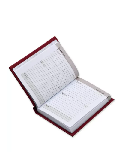 Fis 2023 Pocket Diary English Vinyl 1Side Padded Maroon -FSDI10EN23MR