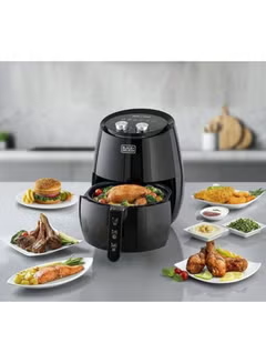 XL Air Fryer with 1.3KG, Anti Stick, with Rapid Air Convection Technology, (Suitable for 3-5 People) ,4.5 L 1500 W AF350-B5 Black,