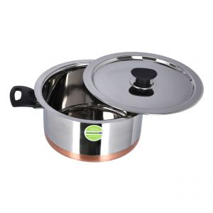 Royalford With Durable Lid 23Cm Casserole - Stainless Steel - Silver
