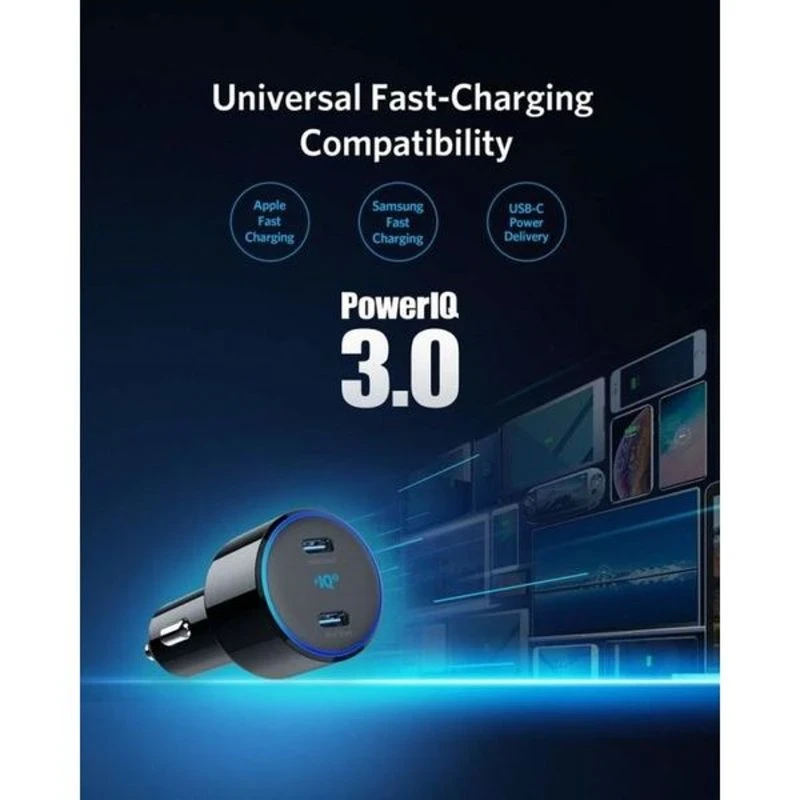 Anker PowerDrive III Duo Origin Black Car Charger