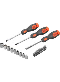 126-Piece Hand Tool kit In Kitbox Compact, Versatile And Effective For Home DIY And Office Use BMT126C Orange/Black