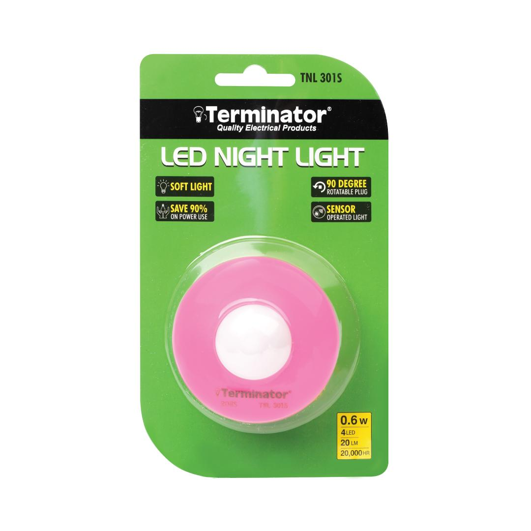Sensor Night Light 13A 110-220V, 4LED, 0.6W, 20Lm Available in White, Pink, Yellow, Blue Green Colors in Round Shape