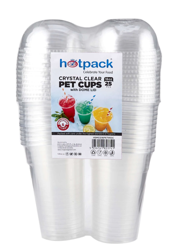 Retail Pack Pet Clear Juice Cup 25 Pieces