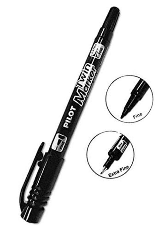 Pilot 12-Piece Twin Marker Pack/Black