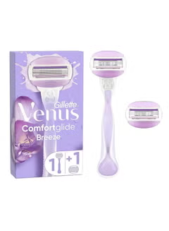 Gillette Venus Breeze Women's Razor Handle, + Razor Blade Refills x2