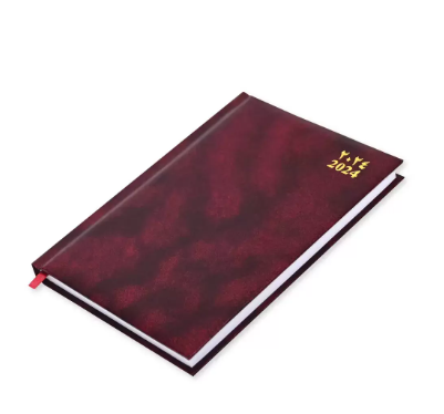 FIS Diary 2024 Arabic English (Saturday & Sunday Combined) A5 , Maroon -FSDI92AEN24MR