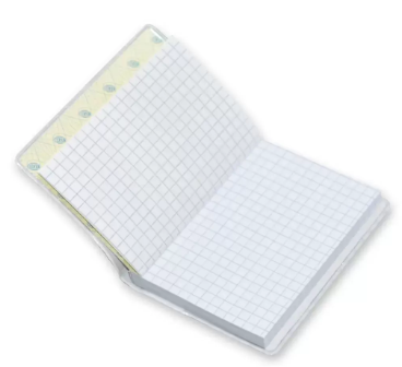 Pack of 5 Pieces A7 Soft Cover Notebook, 100 Pages Black/White