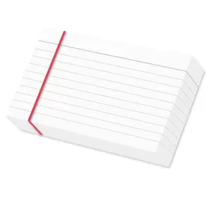 100-Cards FIS Ruled Record Card White 240 gsm, 8 x 5 inch - FSIC85