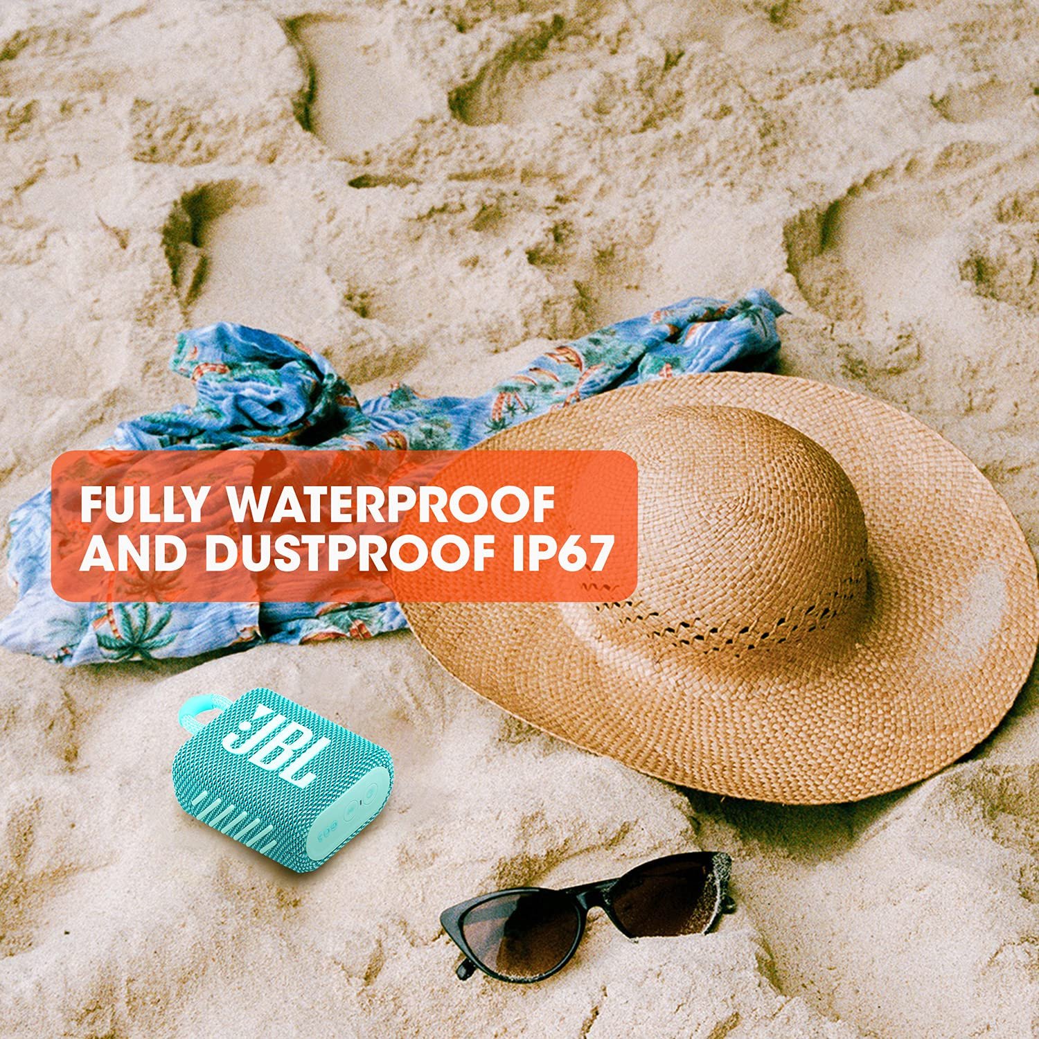 JBL GO 3 Portable Waterproof Wireless Speaker - Teal