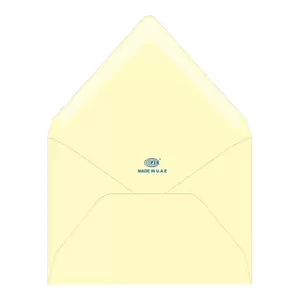 FIS Pack of 50 FIS Pastel Color Envelopes, 80 GSM, Size 136 X 204mm, Glued, Color Cream